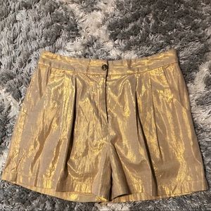 Gold Shimmer Shorts
